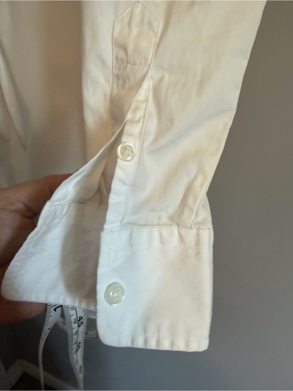 Polo Ralph Lauren White Band Collar Shirtdress White Medium - Picture 4 of 8